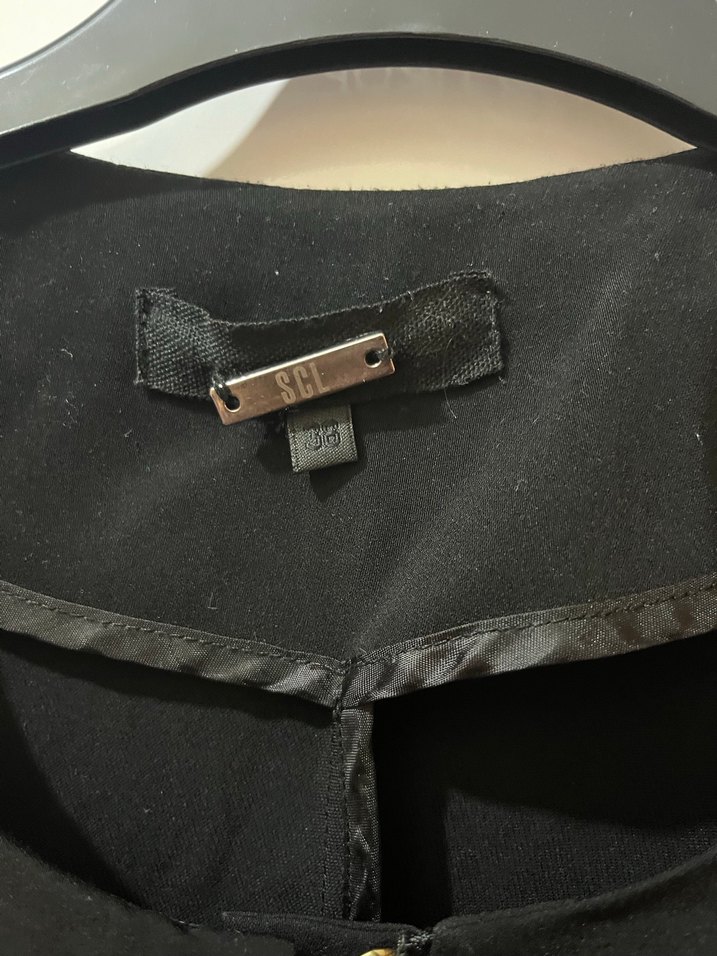 Siyah Uzun Kadın ferace Fermuarlı Cepli - Görsel 3