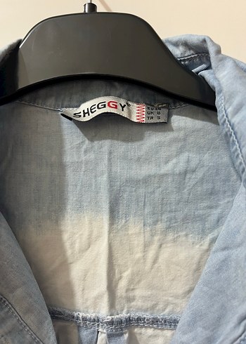 Düğmeli Mavi Denim Kadın Gömlek - Görsel 3