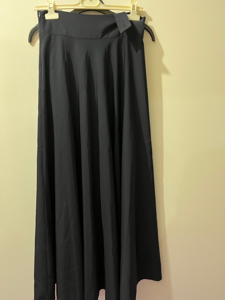 Kadın Siyah Piliseli Uzun Etek - Görsel 4