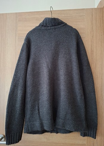 Düğmeli Gri  Erkek Hırka - Görsel 5