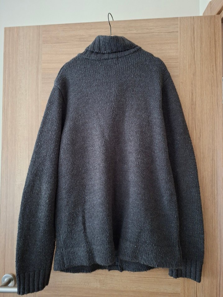 Düğmeli Gri  Erkek Hırka - Görsel 5