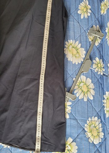 Siyah Uzun Bol Kesim Kemerli Etek - Görsel 9