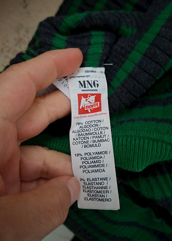 Yeşil Çizgili İnce Triko Kadın Kazak - Görsel 10