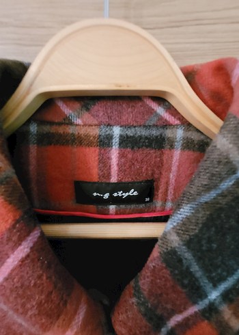 Düğmeli Ekose Desenli Midi Kadın Yün Kaban - Görsel 10