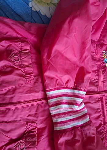 Kız Çocuk Pembe Fermuarlı Ceket - Görsel 3