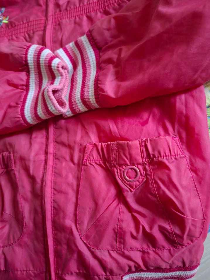 Kız Çocuk Pembe Fermuarlı Ceket - Görsel 5