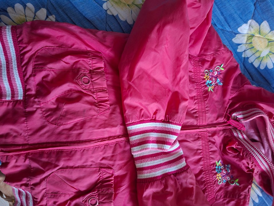 Kız Çocuk Pembe Fermuarlı Ceket - Görsel 3