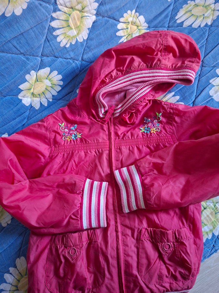 Kız Çocuk Pembe Fermuarlı Ceket - Görsel 2