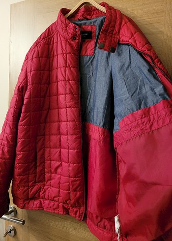 Kırmızı Fermuarlı Kadın & erkek Mont - Görsel 8