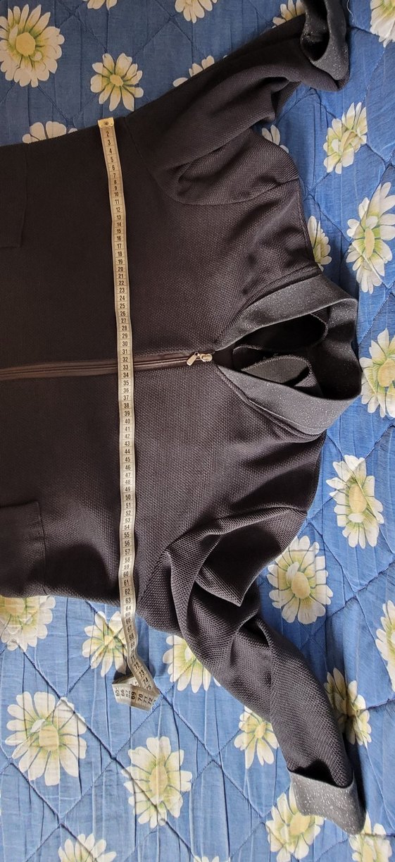 Gri Mini Düğmeli Kadın Ceket - Görsel 4