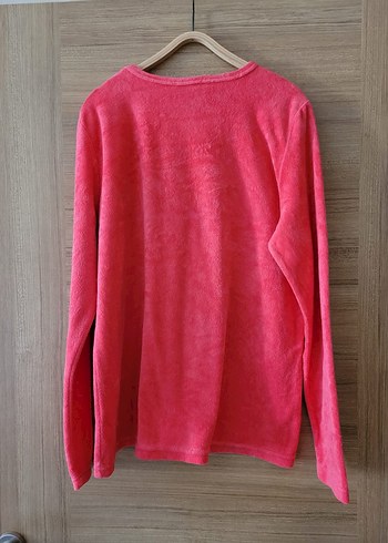 l Beden pembe Renk Uzun Kollu Basic Sweatshirt