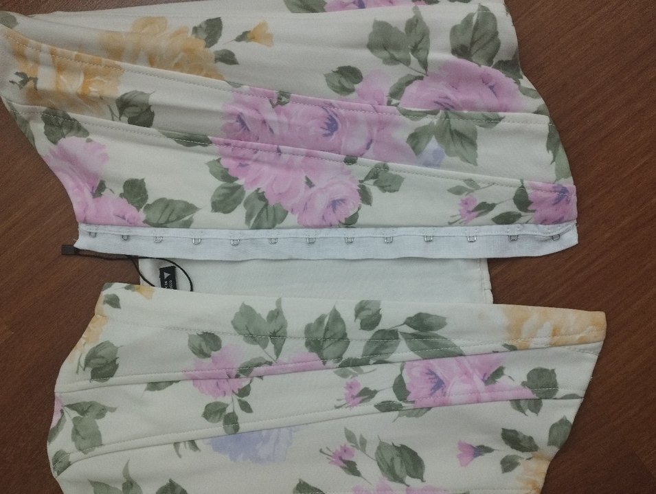 Baskılı Pastel Renkli  straplez - Görsel 3