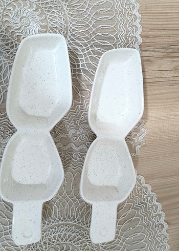 Beyaz Minimalist Seramik kahvaltılık çerezlik 2 li - Görsel 5