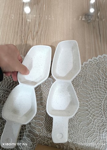 Beyaz Minimalist Seramik kahvaltılık çerezlik 2 li - Görsel 8