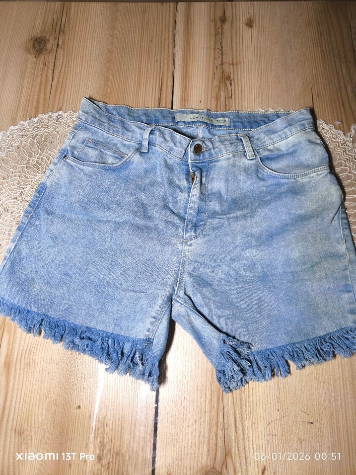 Bohem Tarzı Kadın Kot Şort, Mini Boy, Bol Kesim - Görsel 4