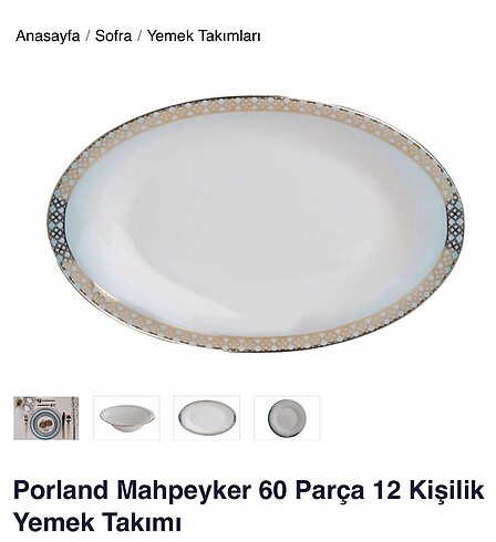 Beden Porland mahoeyker 60 parça yemek takımı