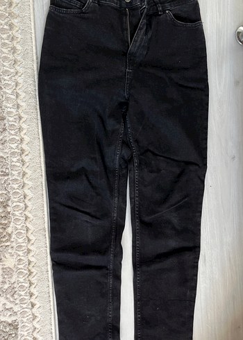 Siyah Normal Boy Kadın Denim Pantolon