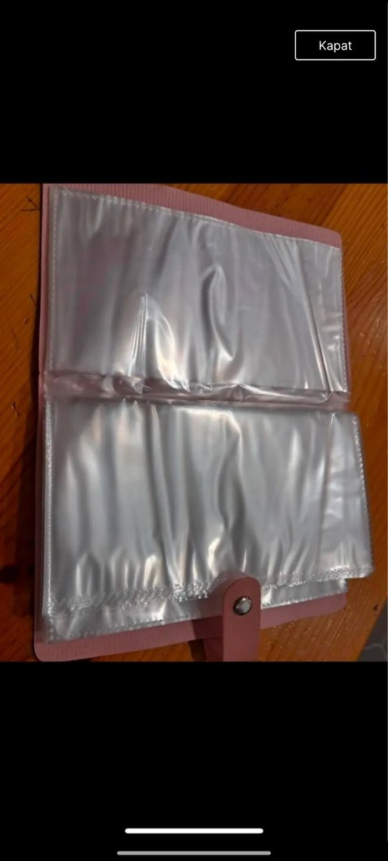 Pembe Deri Kadın Portföy Cüzdan - Görsel 2