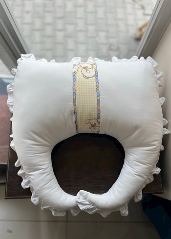 Nakışlı Beyaz Emzirme ve Hamilelik Yastığı - Görsel 2