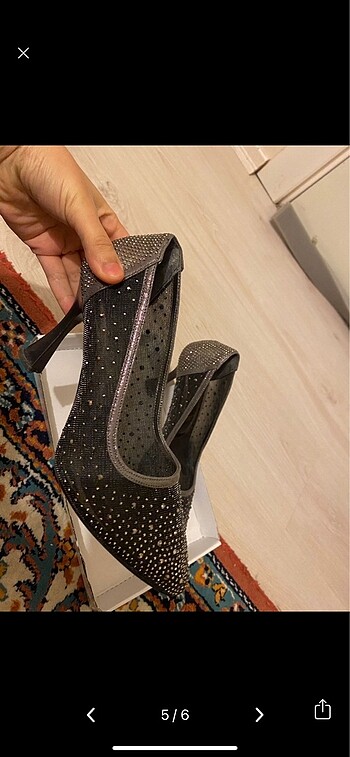 Taşlı topuklu stiletto