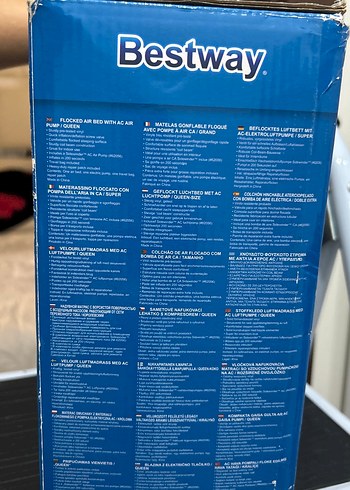 Beden Renk Bestway Mavi Desenli kamp yatağı