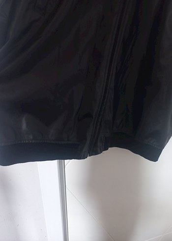 Siyah Uzun Deri Kadın Ceket - Görsel 6