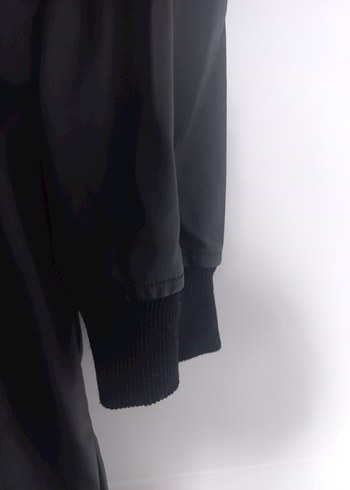 Siyah Uzun Deri Kadın Ceket - Görsel 5