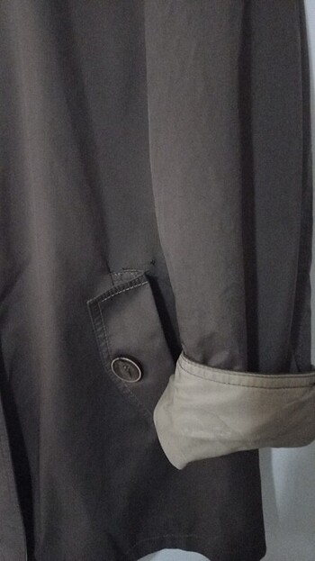 xl Beden kahverengi Renk Koton trenckot 