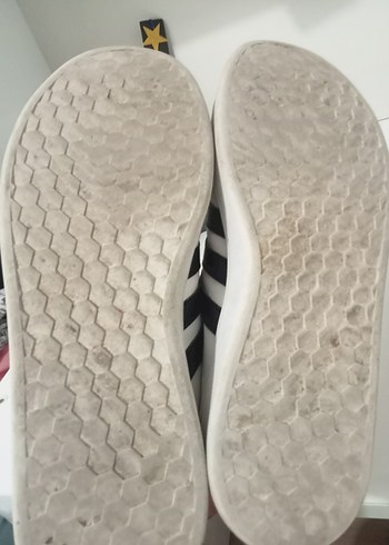 Adidas Beyaz Siyah Çizgili Spor Ayakkabı - Görsel 7