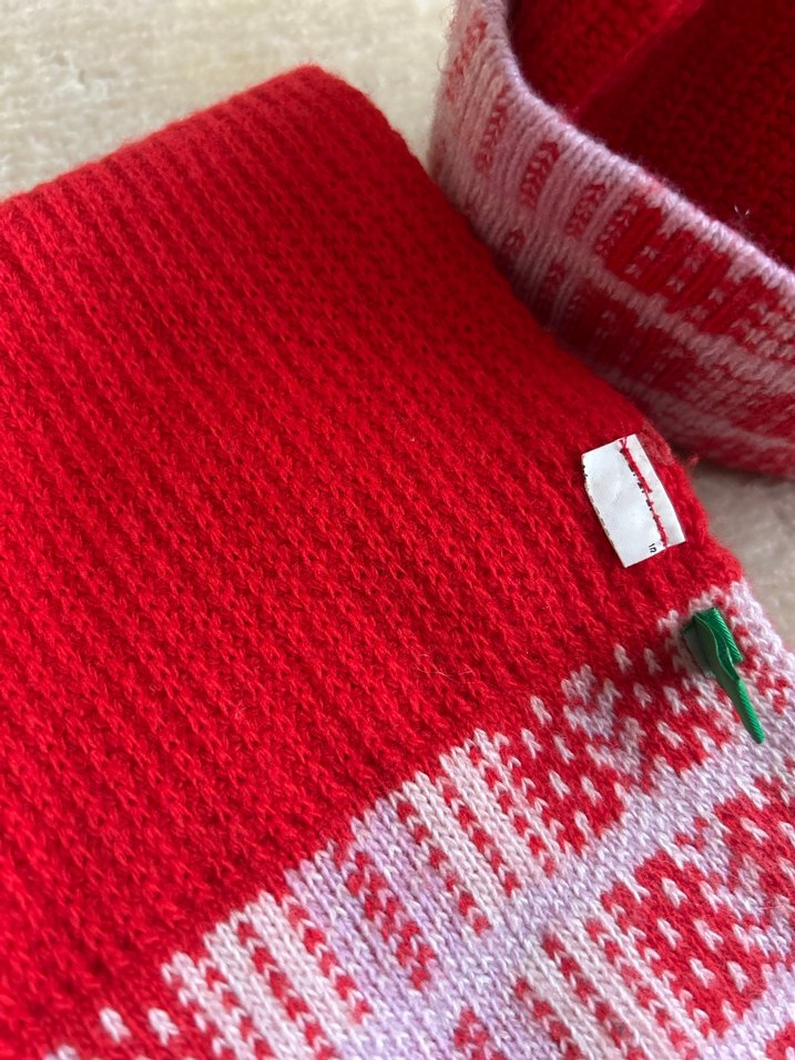 BENETTON Kırmızı Çocuk Örgü Bere ve Atkı Seti - Görsel 3