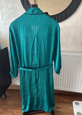 Uzun yeşil Kadın Salaş Elbise - Görsel 4