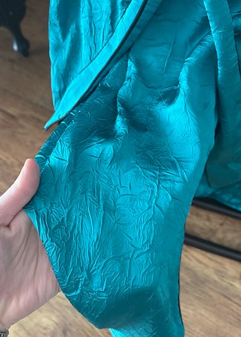 Uzun yeşil Kadın Salaş Elbise - Görsel 2