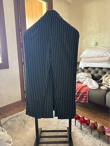 38 Beden siyah Renk Ekol yelek pantalon takımı