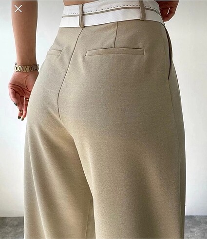 l Beden camel Renk Plazzo pantolon