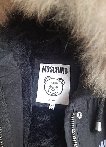 4 Yaş Beden siyah Renk MOSCHINO 4 Yaş Erkek Çocuk Mont 
