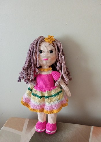 Barbie Renkli Örgü Bebek