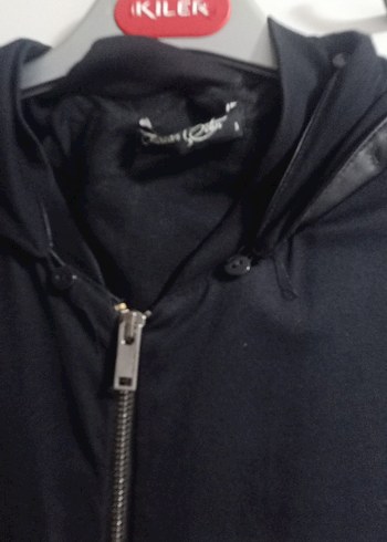 Siyah Kapüşonlu Uzun Kadın Kaban - Görsel 5