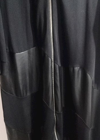 Siyah Kapüşonlu Uzun Kadın Kaban - Görsel 4