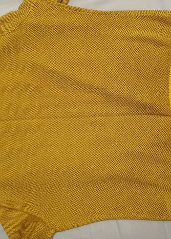 Parlak Sarı Kadın Triko Bluz - Görsel 2