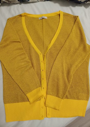 Parlak Sarı Kadın Triko Bluz - Görsel 4