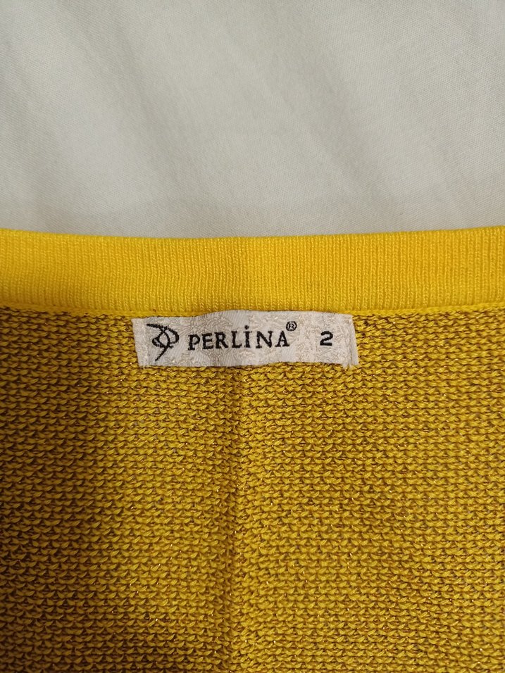 Parlak Sarı Kadın Triko Bluz - Görsel 3