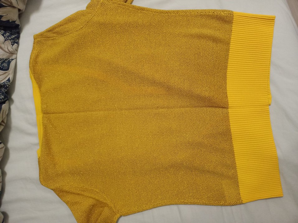 Parlak Sarı Kadın Triko Bluz - Görsel 2