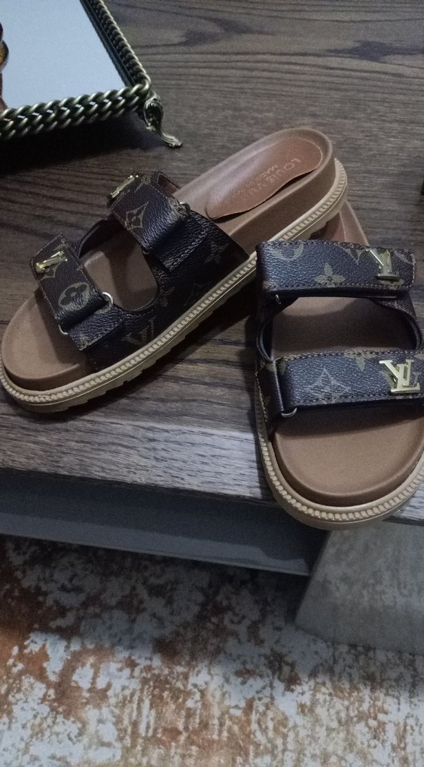 Kahverengi Yılan Desenli Kadın Terlik - Görsel 2