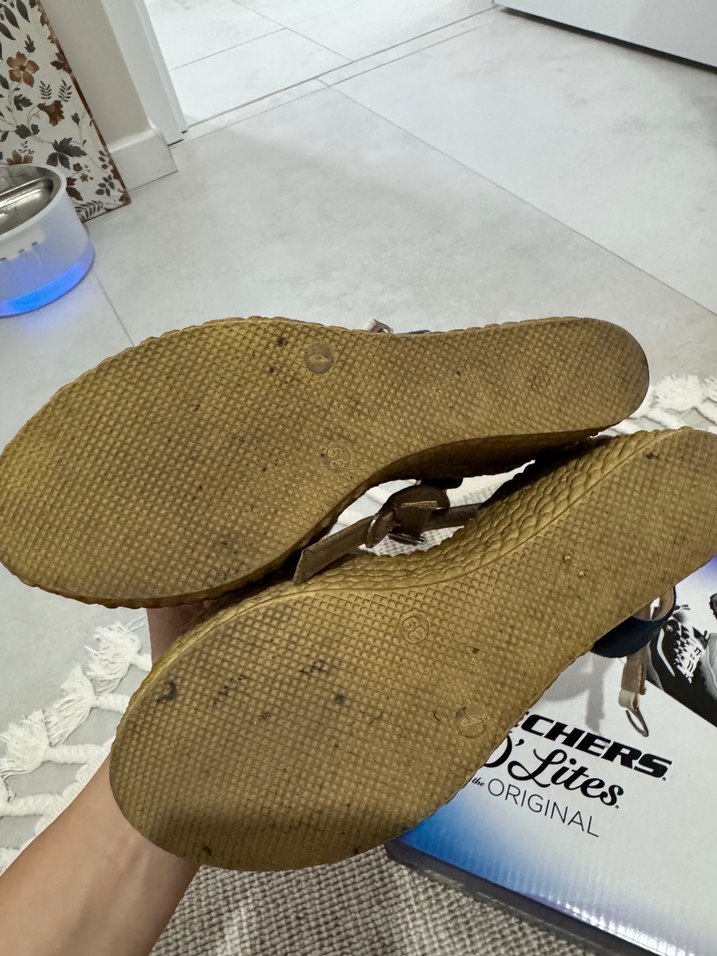 Bej Hasır Dolgu Topuklu Sandalet - Görsel 3