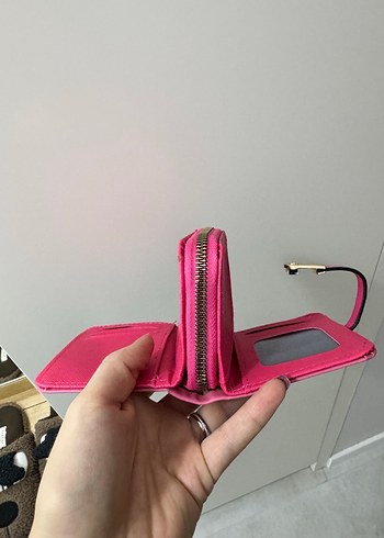 Pembe Tokalı Deri Kadın Cüzdanı - Görsel 7