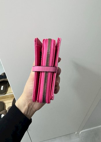 Pembe Tokalı Deri Kadın Cüzdanı - Görsel 3