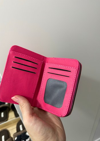 Pembe Tokalı Deri Kadın Cüzdanı - Görsel 4