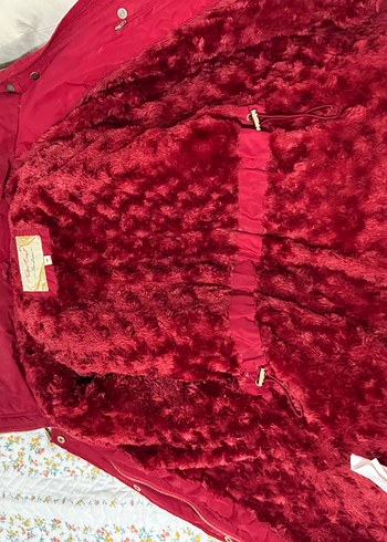 Bordo Fermuarlı Kadın Kışlık Ceket - Görsel 5