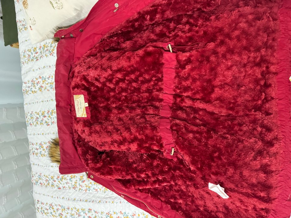 Bordo Fermuarlı Kadın Kışlık Ceket - Görsel 5