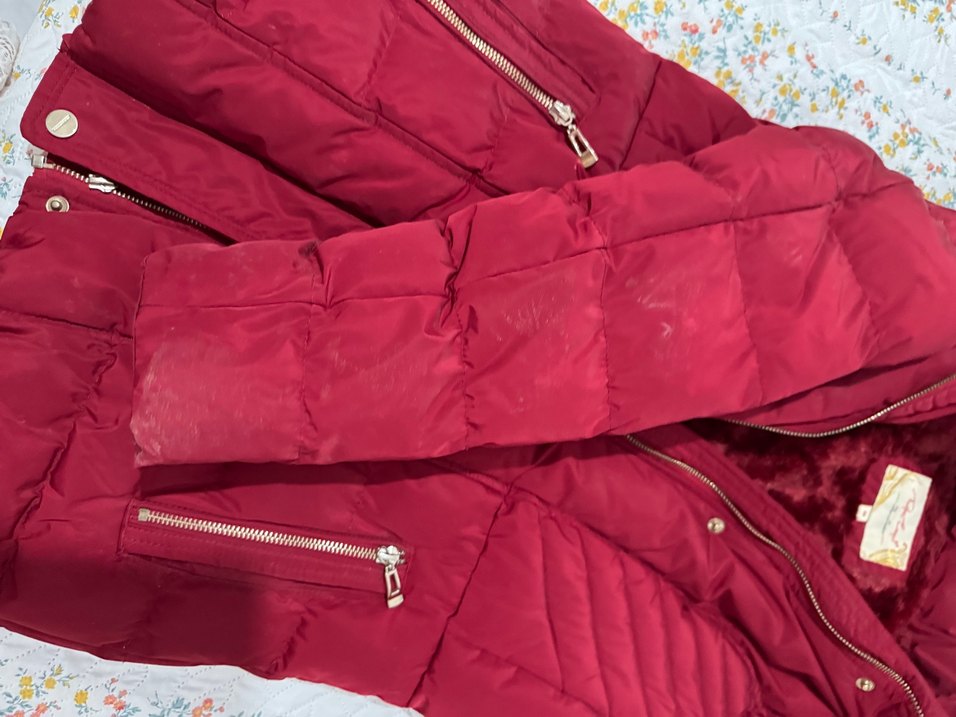 Bordo Fermuarlı Kadın Kışlık Ceket - Görsel 2